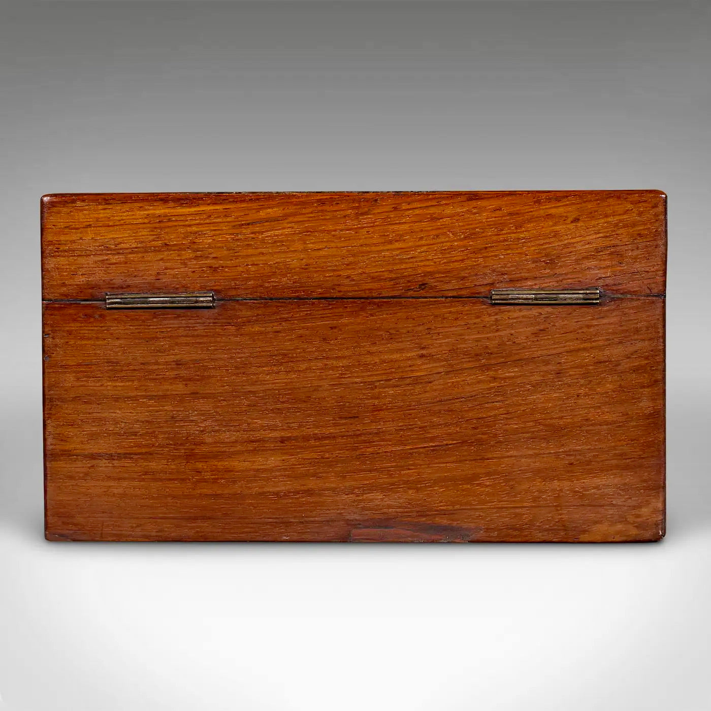 Caja de Tocador Inglesa en Palisandro con Espejo y Cristalería Original, 1850