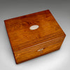 Caja de Tocador Inglesa en Palisandro con Espejo y Cristalería Original, 1850