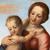 La Virgen con el Niño y San Juan Bautista: Pintura Italiana del Siglo XVII Inspirada en Franciabigio