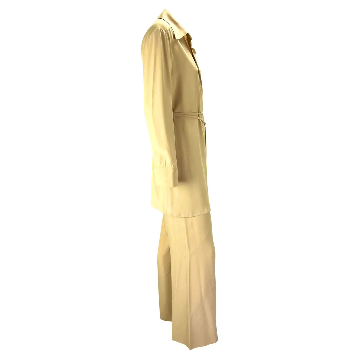Gucci Conjunto Pantalón y Túnica Beige | Tom Ford Primavera/Verano 1997