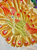 Kimono Ceremonial Japonés de Seda Bordada con Pavos Reales | Siglo XIX