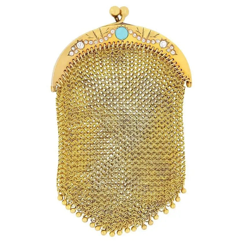 Monedero de Diamantes y Turquesas | Estilo Victoriano | 1880