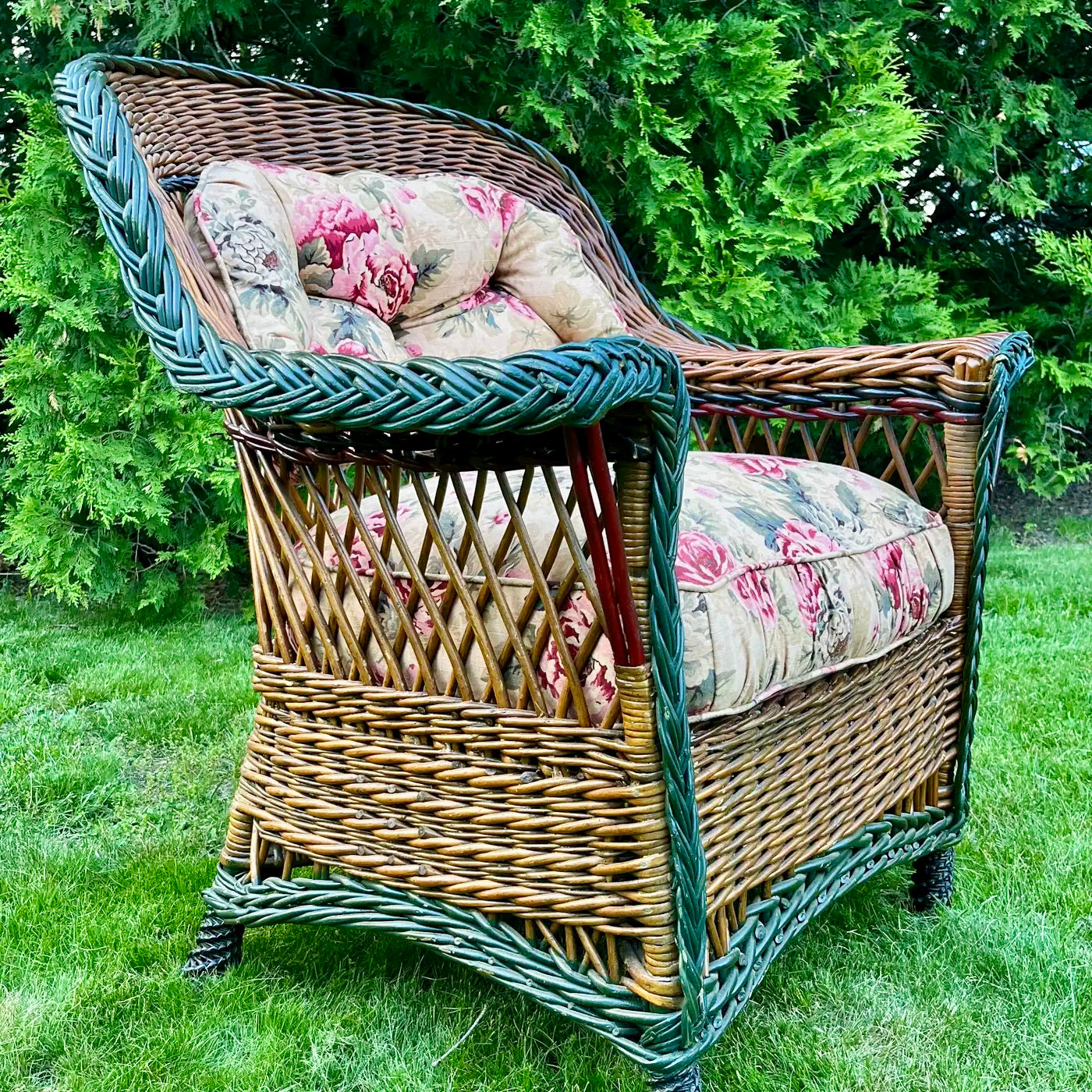 Sillón de Mimbre Bar Harbor Heywood-Wakefield, 1910