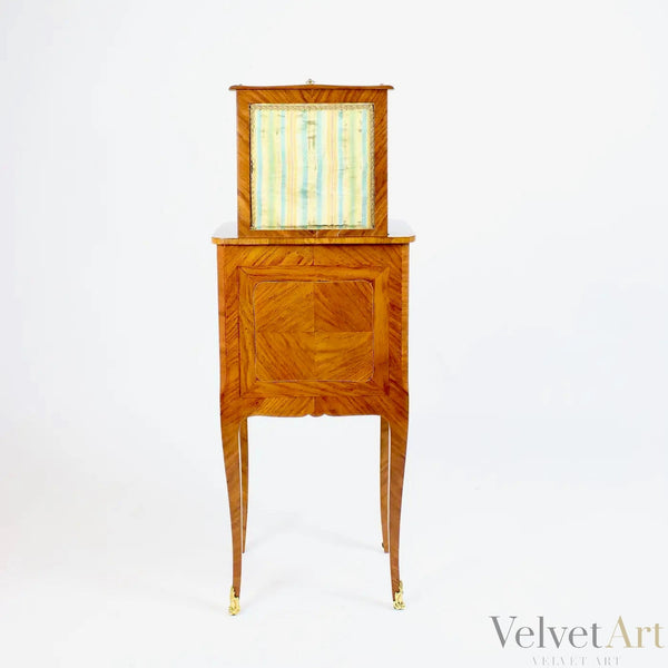 Mesa francesa  Luis XV "Table Chiffonière"con Marquetería y Biombo, 1765