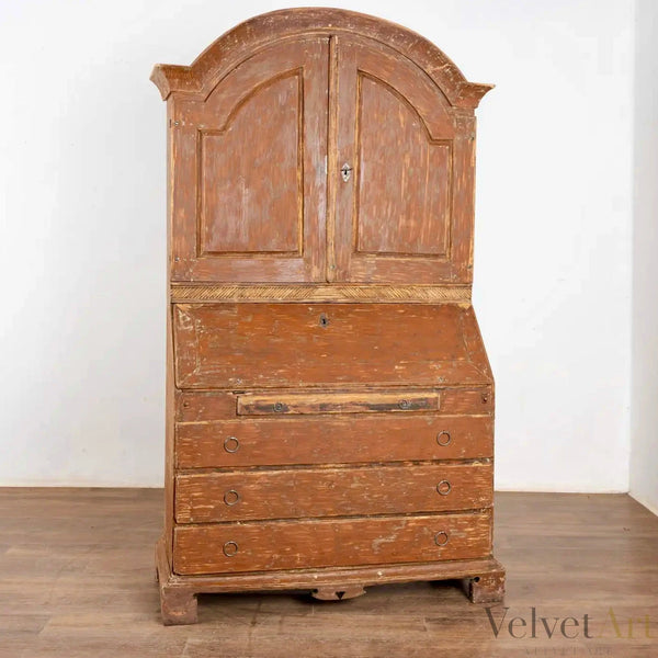 Secretaria de Pino Sueco Pintada del Siglo XIX