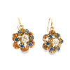 Pendientes Victorianos Motivo Floral con Diamantes y Zafiros de 1890