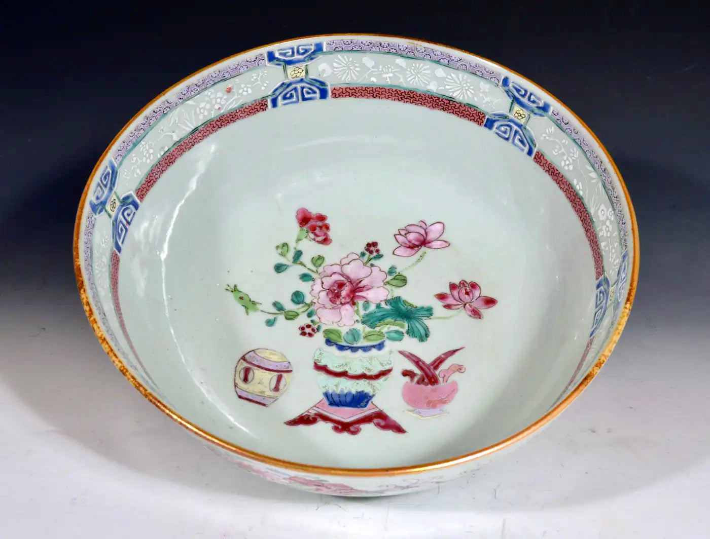 Cuenco de Porcelana China de Exportación Famile Rose