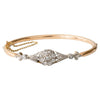 Brazalete Floral de Oro y Diamantes Talla Rosa de 1910