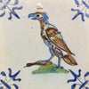 Azulejo Holandés Policromado de Delft, 1625 | "Halcón con una Presa"