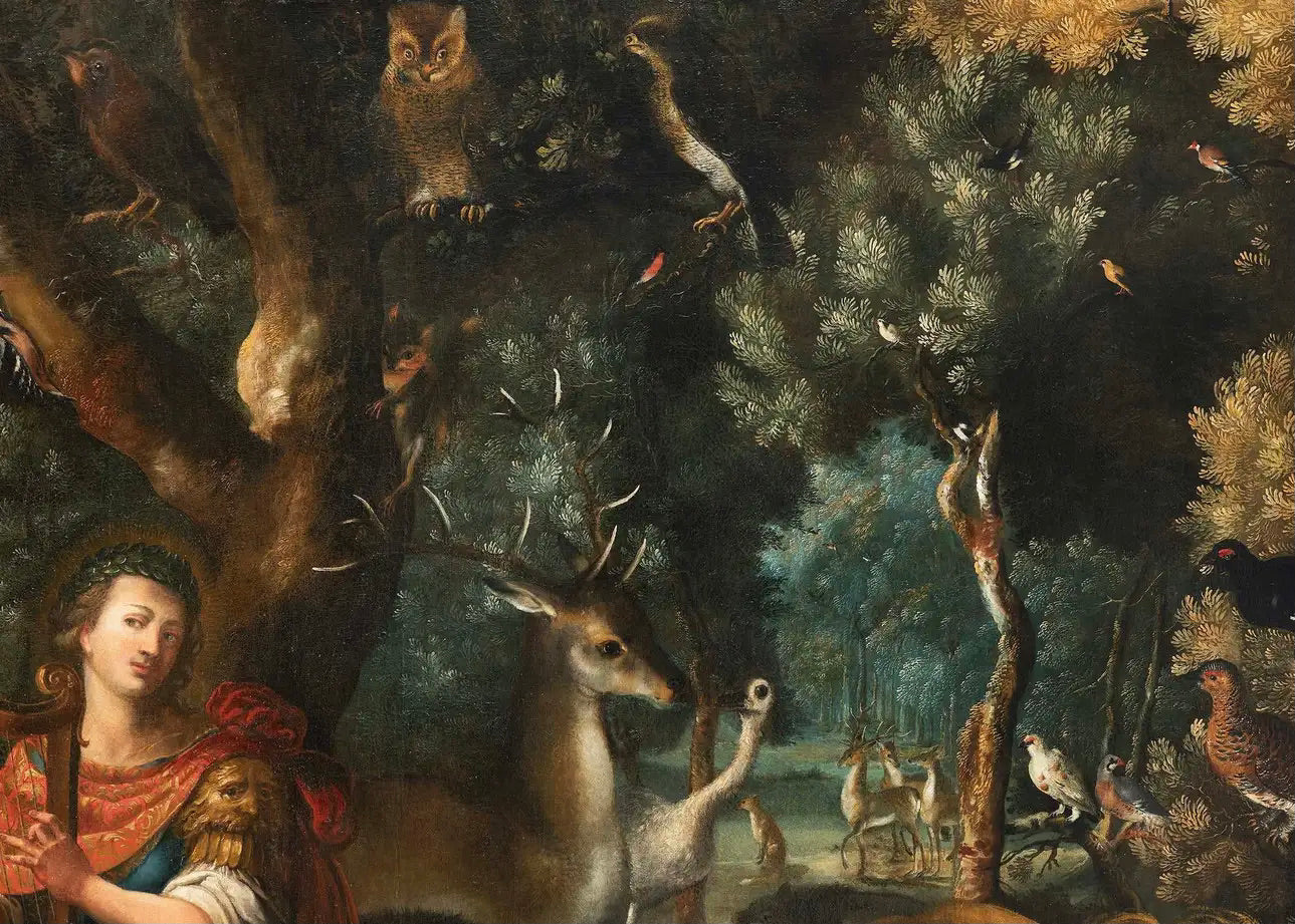 Pintura Flamenca Siglo XVII | “Orfeo y los Animales” | Círculo Jan Brueghel el Joven