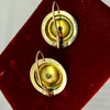 Pendientes Victorianos con Motivo Floral de Rubí y Perla del Siglo XIX