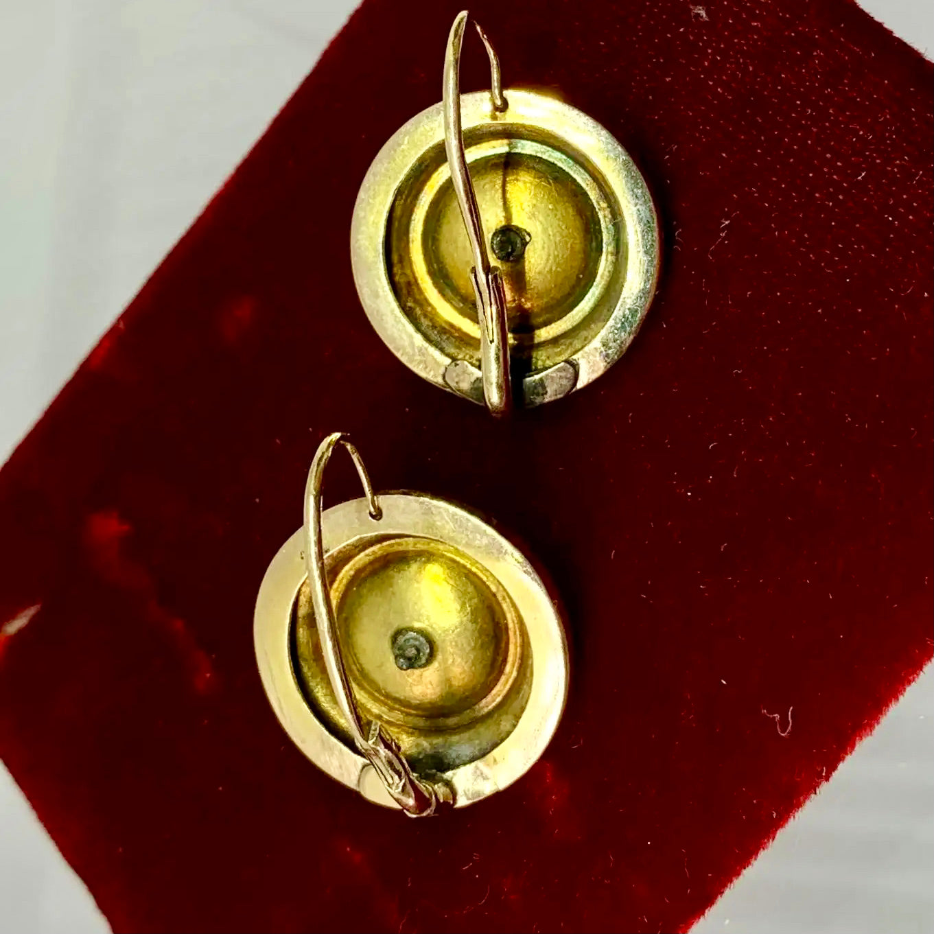 Pendientes Victorianos con Motivo Floral de Rubí y Perla del Siglo XIX