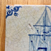 "Barco de la VOC: Amsterdam” | Azulejo de Delft con Escudo de Ámsterdam, Siglo XVII