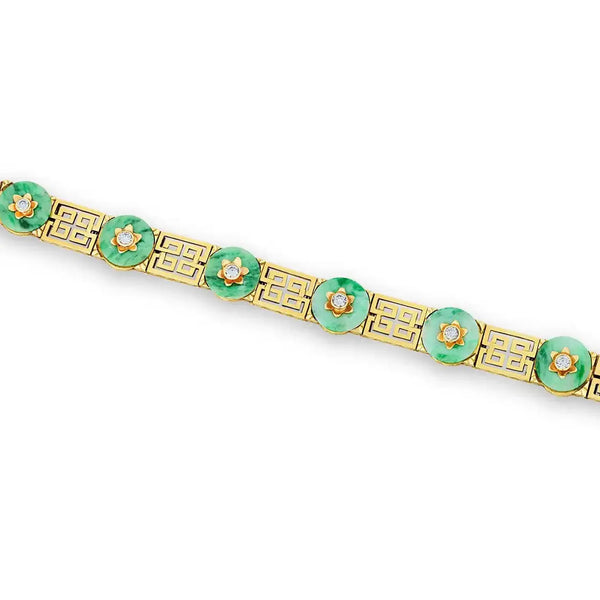 Tiffany & Co. Pulsera de Jade y Diamantes, 18 Kt