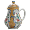 Cremera Té Porcelana China Amarilla y Azul del Siglo XVIII