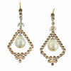 Pendientes Eduardianos de Perlas Naturales y Diamantes de 1900