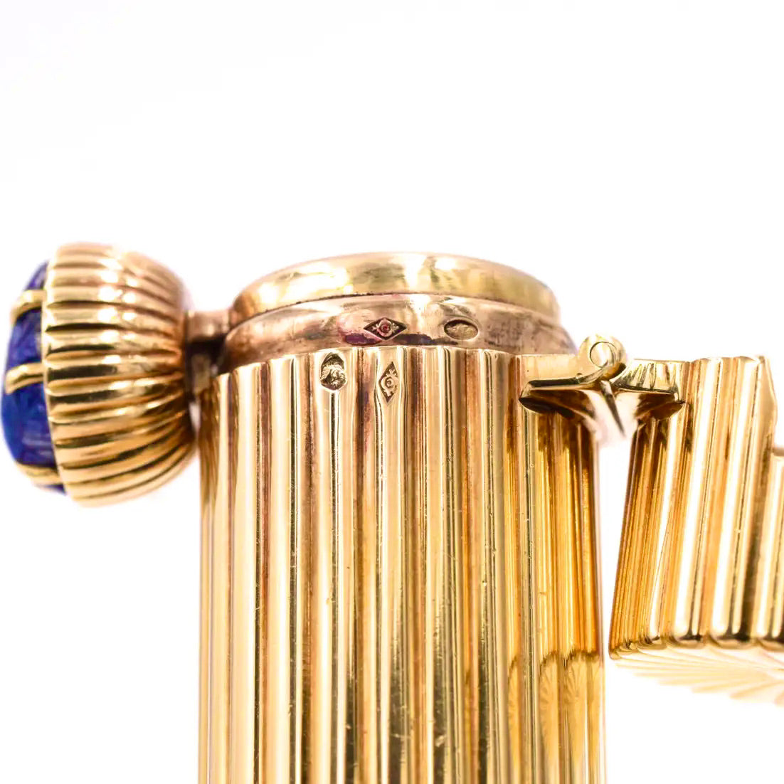 Cartier | Porta-Barra de Labios de Oro, Rubí y Zafiro de 1950