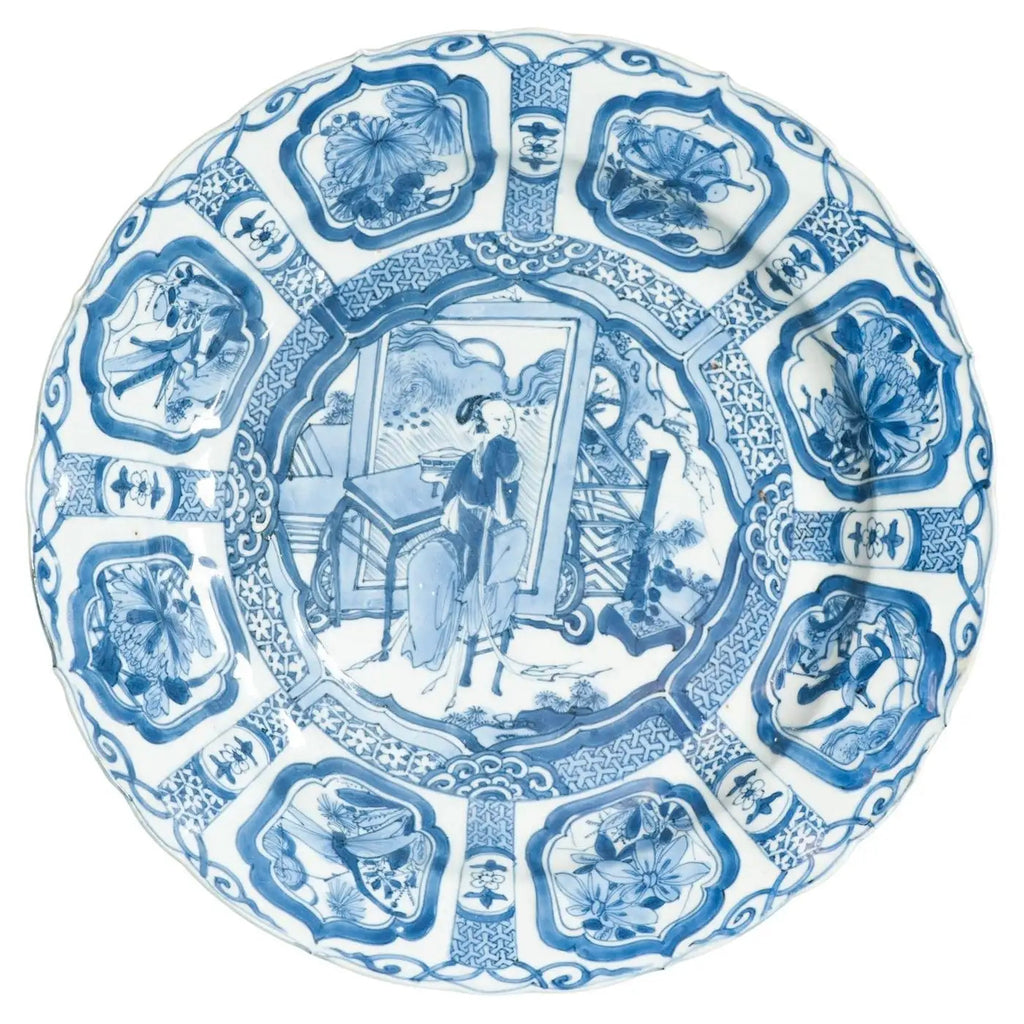 Plato Kraak Ming en Azul Cobalto | Periodo Wanli, 1600