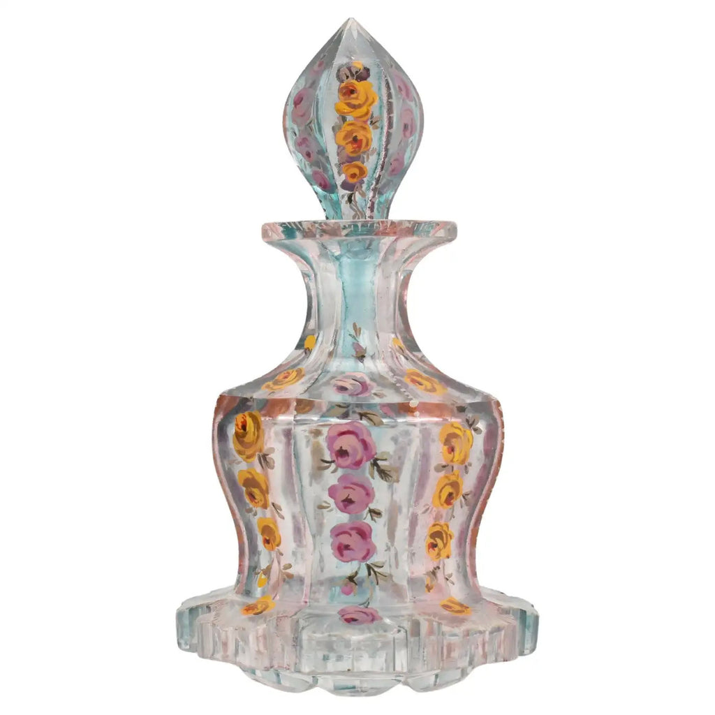 Frasco de Perfume de Bohemian Moser Esmaltado, 1840