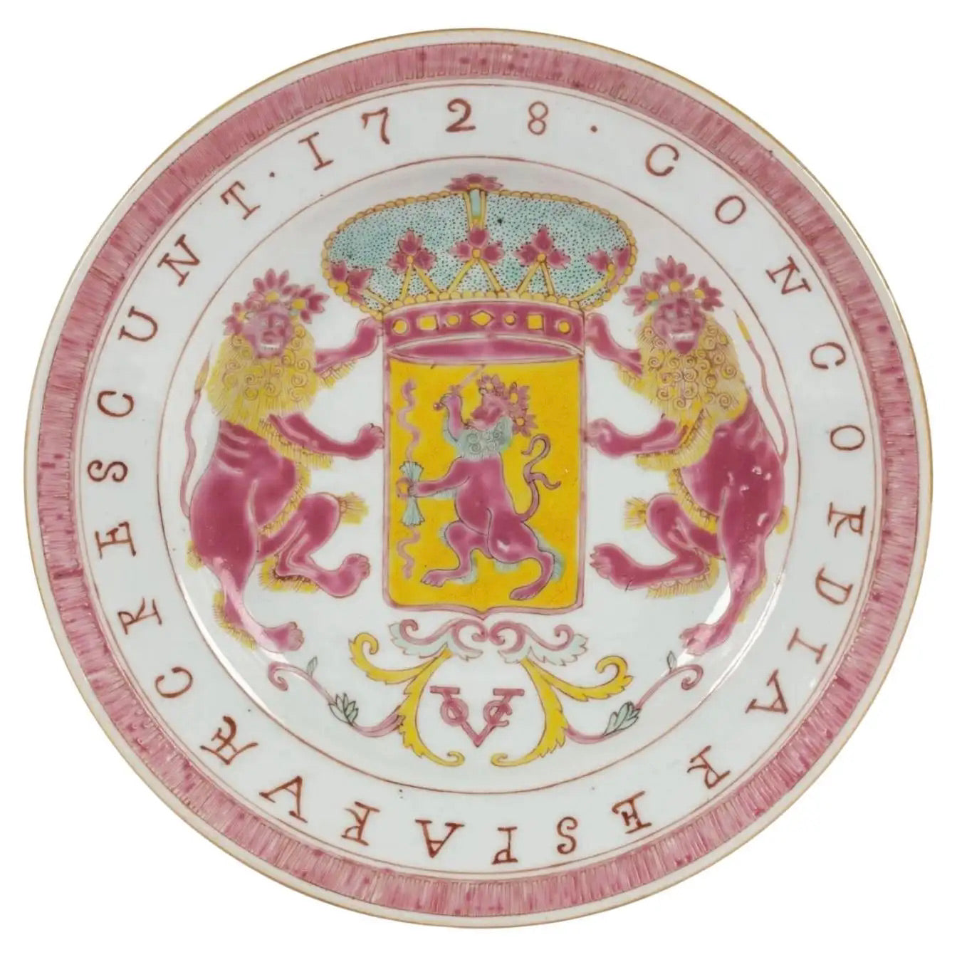 Plato de Porcelana China de Exportación VOC del Siglo XVIII