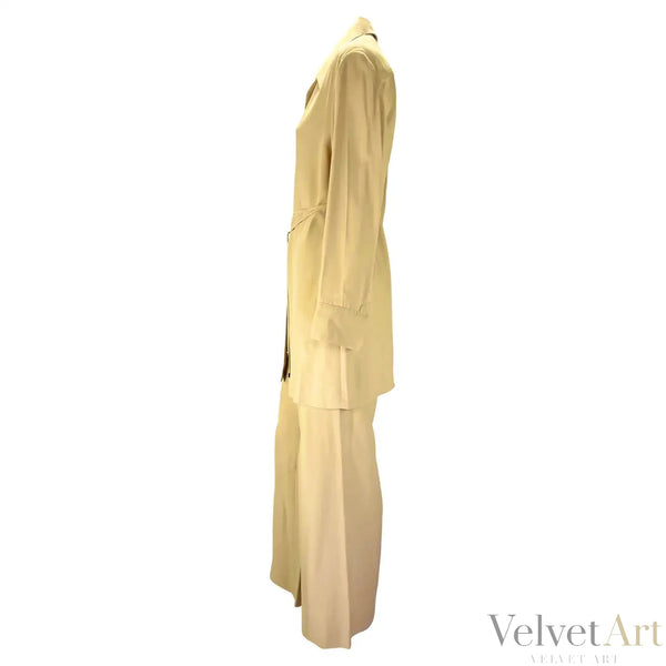 Gucci Conjunto Pantalón y Túnica Beige | Tom Ford Primavera/Verano 1997