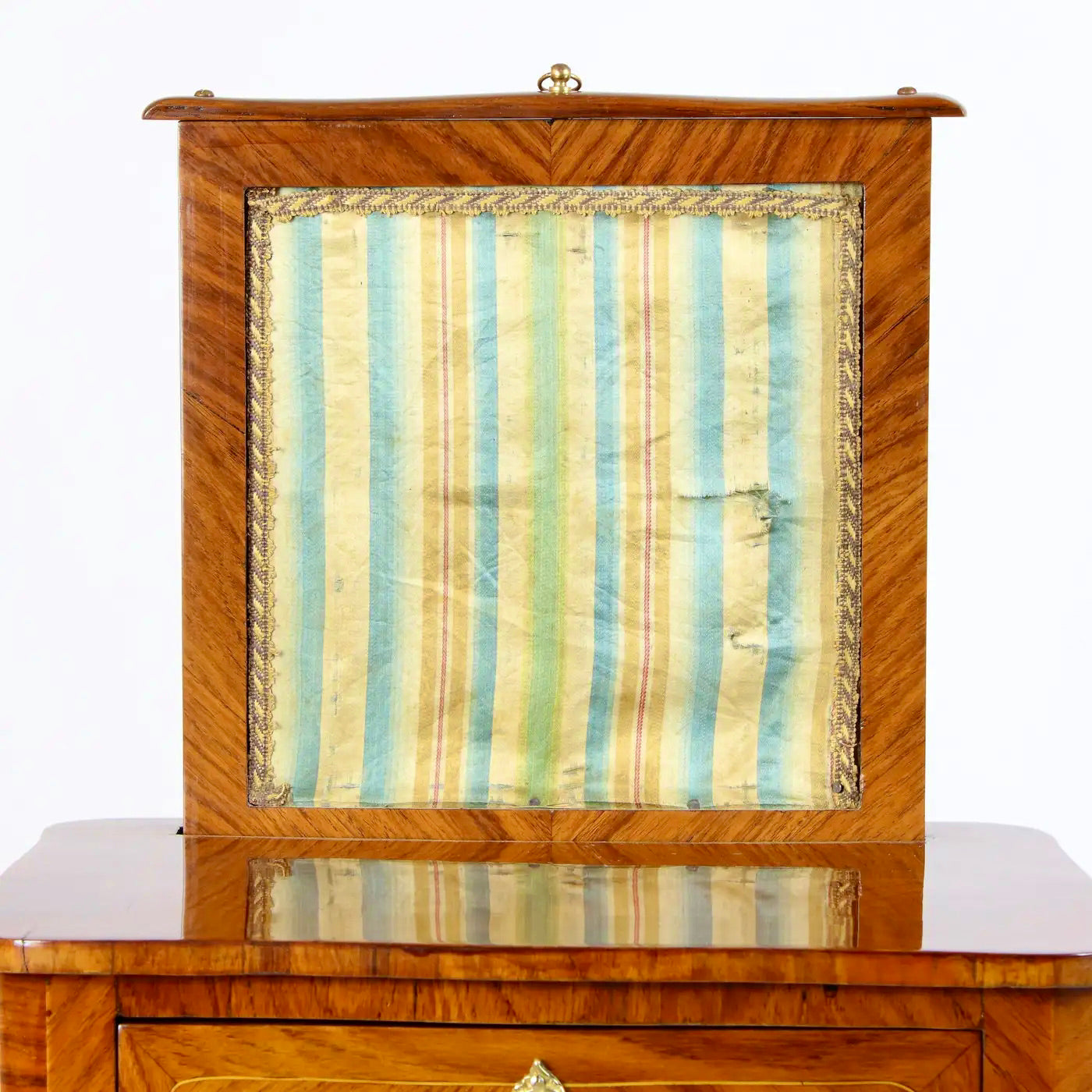 Mesa francesa  Luis XV "Table Chiffonière"con Marquetería y Biombo, 1765