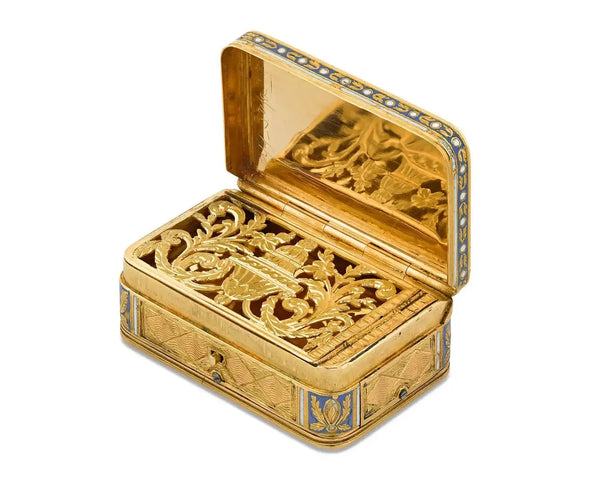 Vinagreta Musical de Oro y Esmalte | Suiza 1820