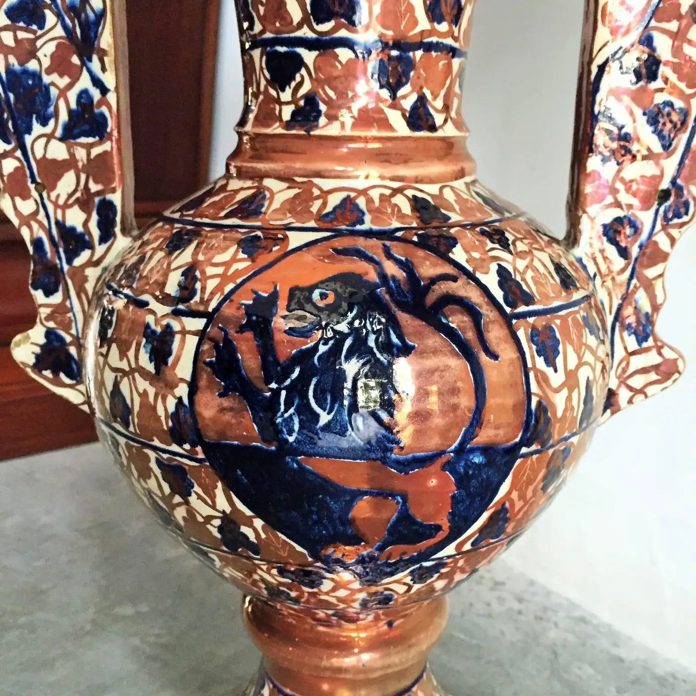 Ánfora Estilo Alhambra | Cerámica Española del Siglo XIX