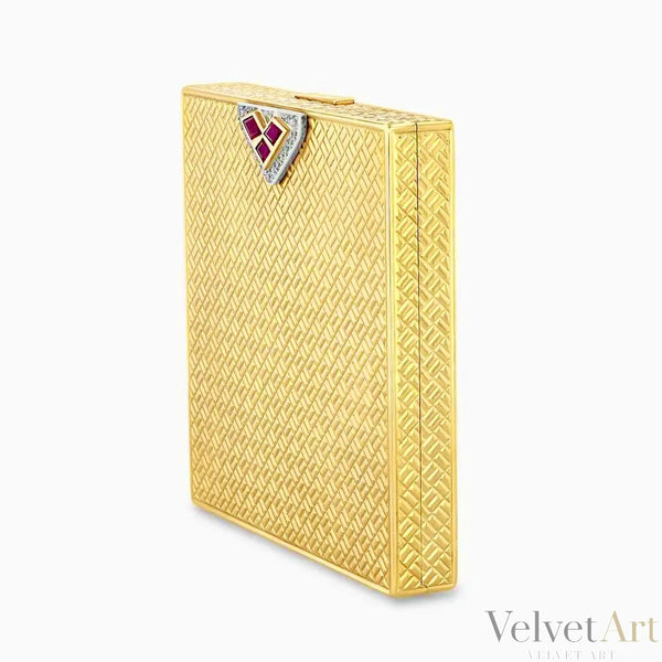 Tiffany and Co. Caja de Maquillaje con Rubíes Años 20