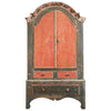 Gabinete rococó sueco de pintura original de 1780
