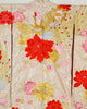 Kimono Ceremonial Japonés Brocado Dorado con Grullas Voladoras, 1970
