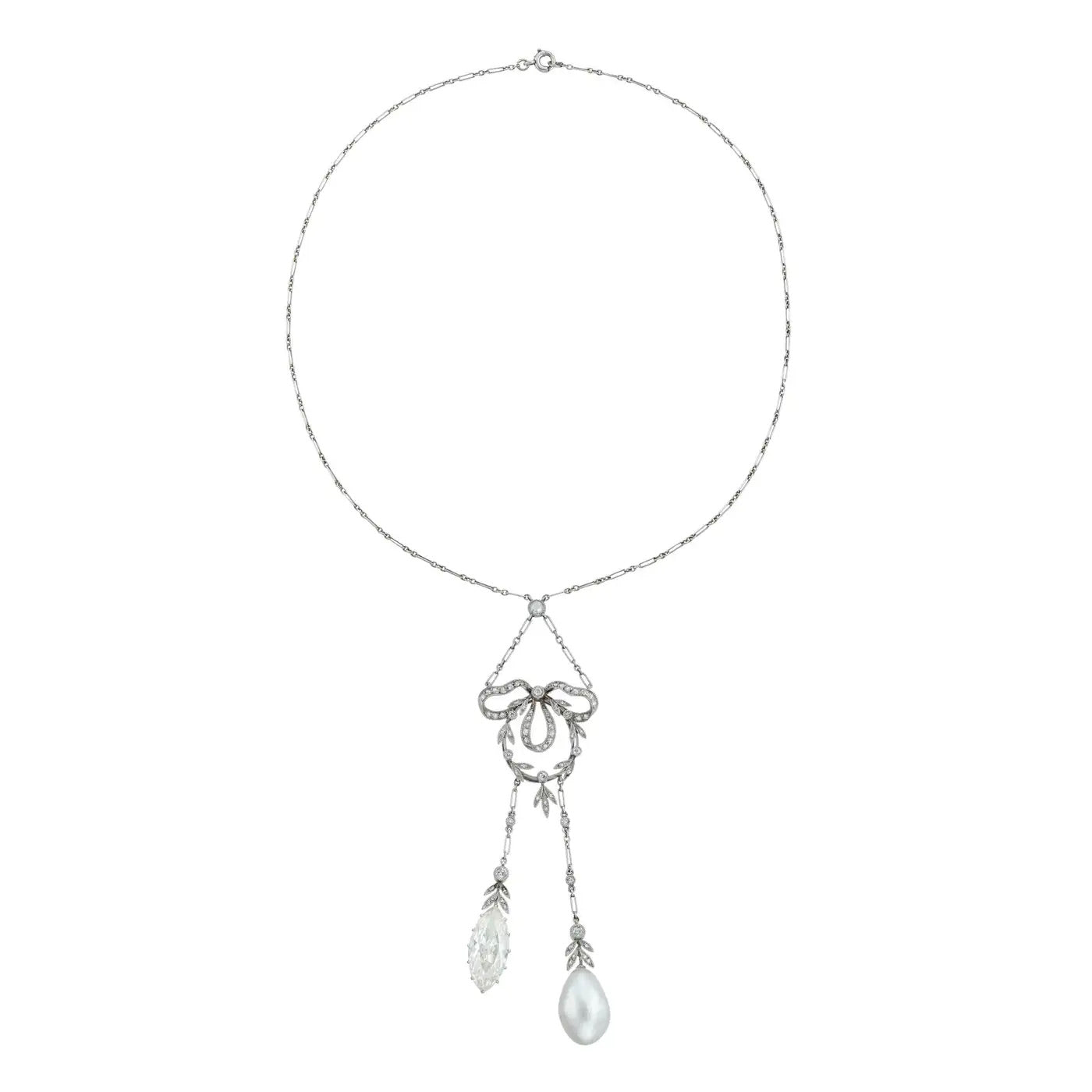Collar Belle Epoque | Diamantes y Perlas | Marret Frères | Francia, 1901