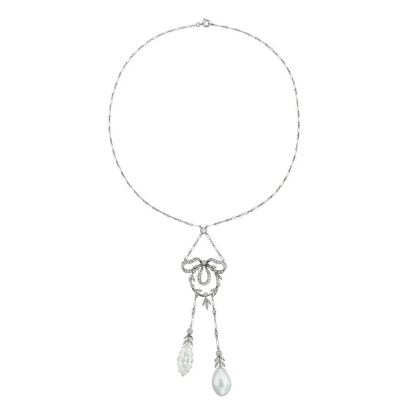 Collar Belle Epoque | Diamantes y Perlas | Marret Frères | Francia, 1901