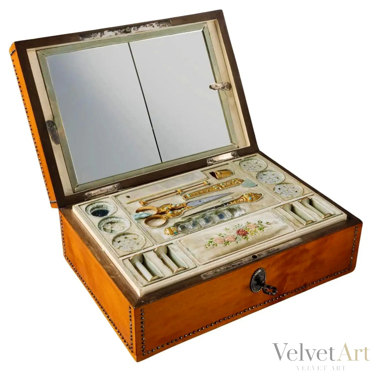 Maletín Costurero de Viaje | Francia, Epoca de Carlos X