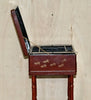 Mesa de Costura Anglo Japonesa Lacada Roja Siglo XIX