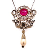 Colgante de Rubí, Diamante y Perla | Estilo Victoriano | 1880