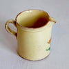 Jarra Francesa de Terracota Esmaltada en Color Crema del Siglo XIX