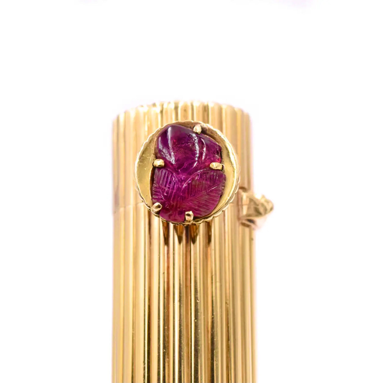 Cartier | Porta-Barra de Labios de Oro, Rubí y Zafiro de 1950