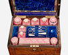 Neceser de Viaje Victoriano de Terciopelo Azul | Inglaterra, 1865