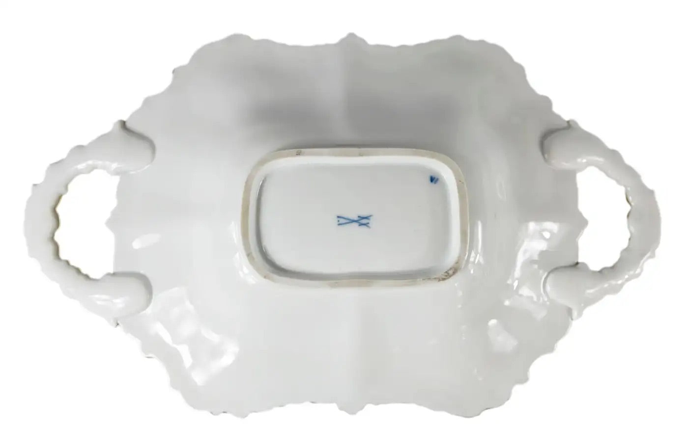 Plato Hondo de Porcelana de Meissen con Asas