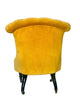 Silla de Terciopelo Amarillo con Escabel | Francia, 1860