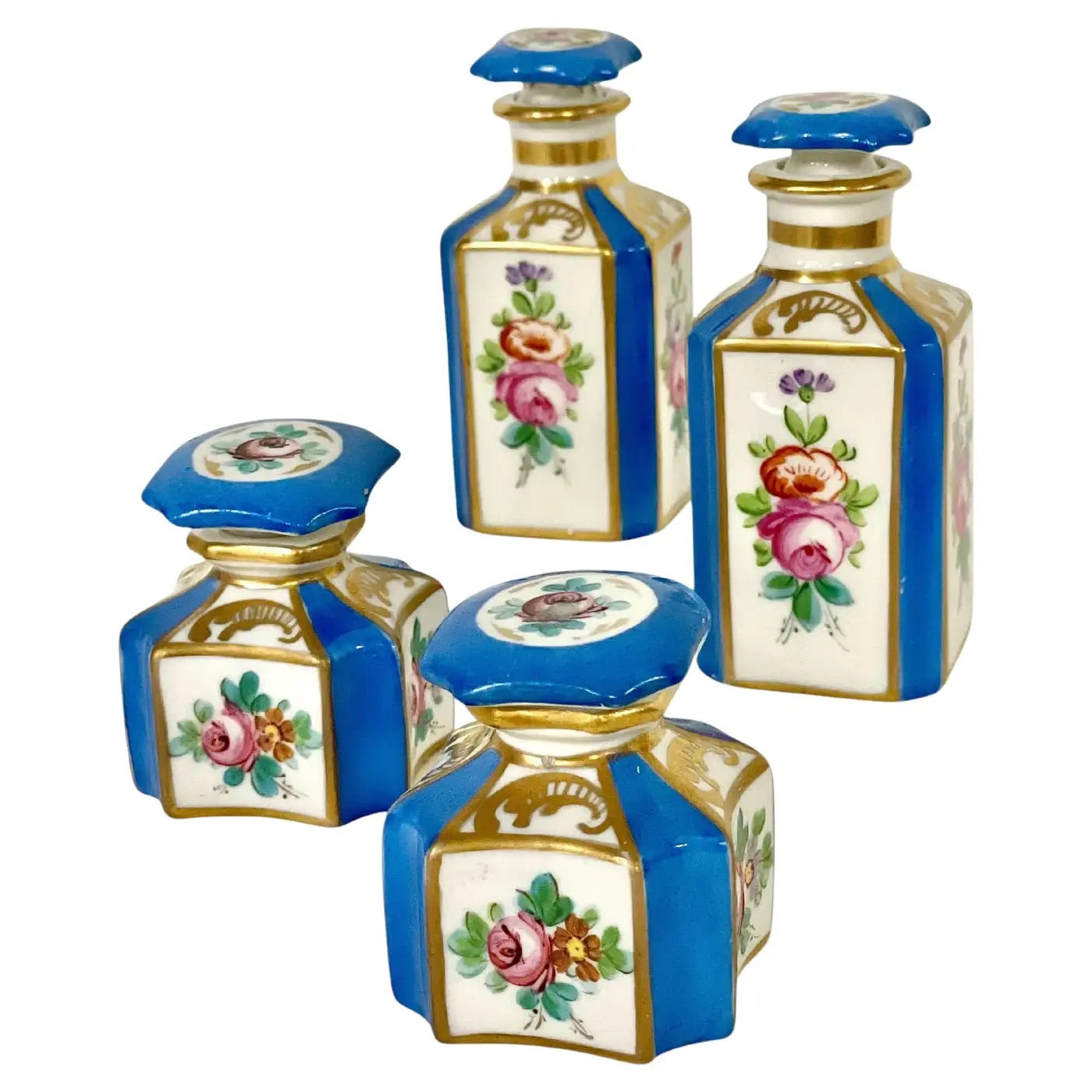 Frascos de Perfume | Porcelana Estilo Sevres | Francia Siglo XIX