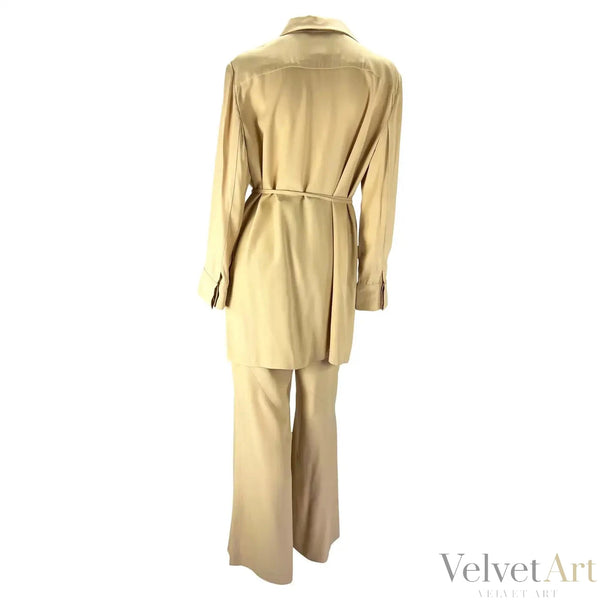 Gucci Conjunto Pantalón y Túnica Beige | Tom Ford Primavera/Verano 1997