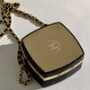 Bolso Chanel Dorado y Cuero de Cordero con Espejo de 2010