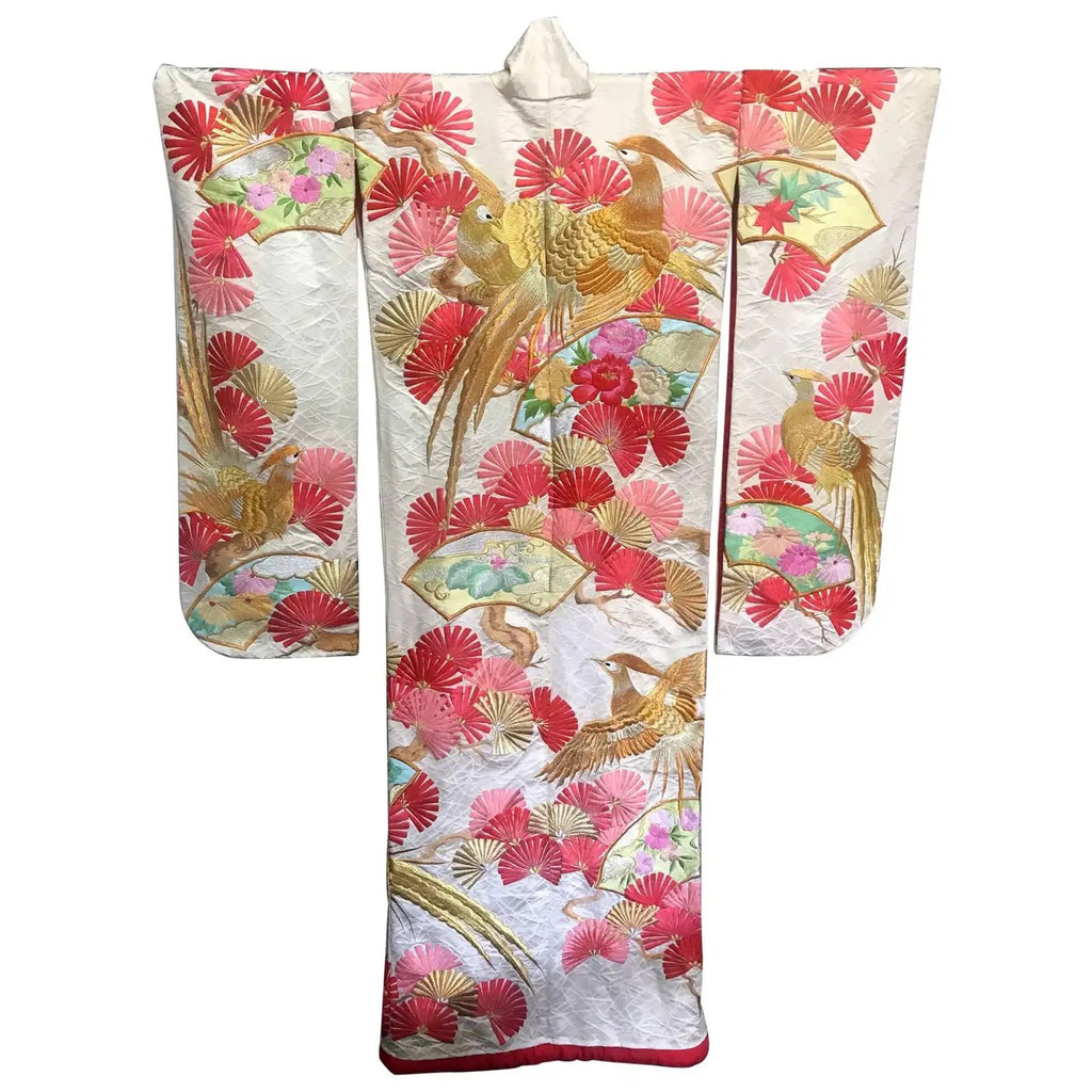 Kimono Japonés Ceremonial Estilo Art Deco 1930
