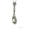 Colgante de Perla Natural Esmeralda y Diamante | Estilo Eduardiano |1910