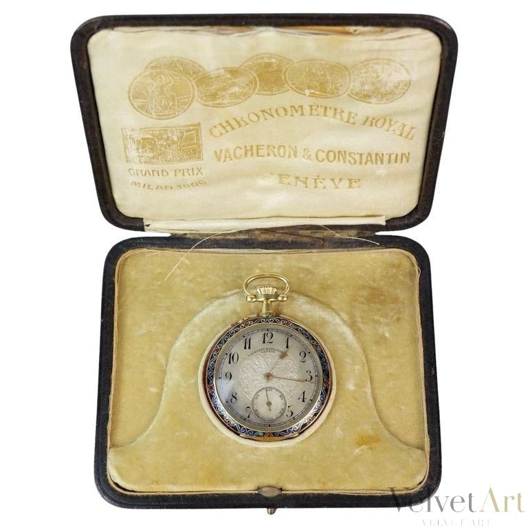 Vacheron Constantin Esmaltado | Reloj de Bolsillo de Oro