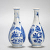 Jarrones Kangxi Azul y Blanco | Damas y Flores | Siglo XVII