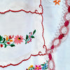 Cortina Bordada Húngara con Estampado Floral Kalocsa