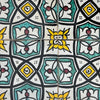 10 azulejos de Marruecos verdes y amarillos hechos a mano